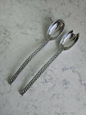 NEW MARIPOSA Braided Rope Large Salad Servers Set 2pc, NWOB